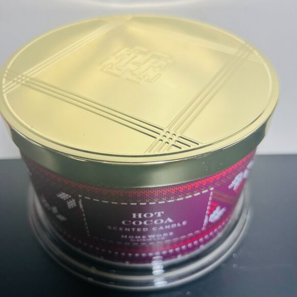 HomeWorx by Slatkin Hot Cocoa 4-Wick 18oz Candle NEW - Picture 2 of 4